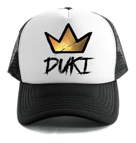 gorra blanca logo duki