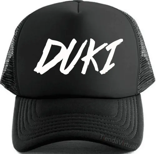 gorra negra logo duki